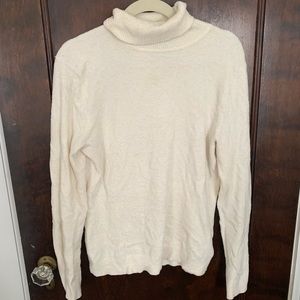 super soft white turtleneck